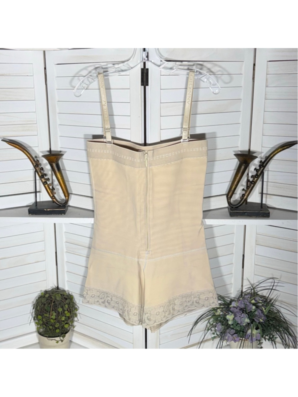 Ann Chery Colombian made shapewear body shaper nude color bodysuit USA sz 4X